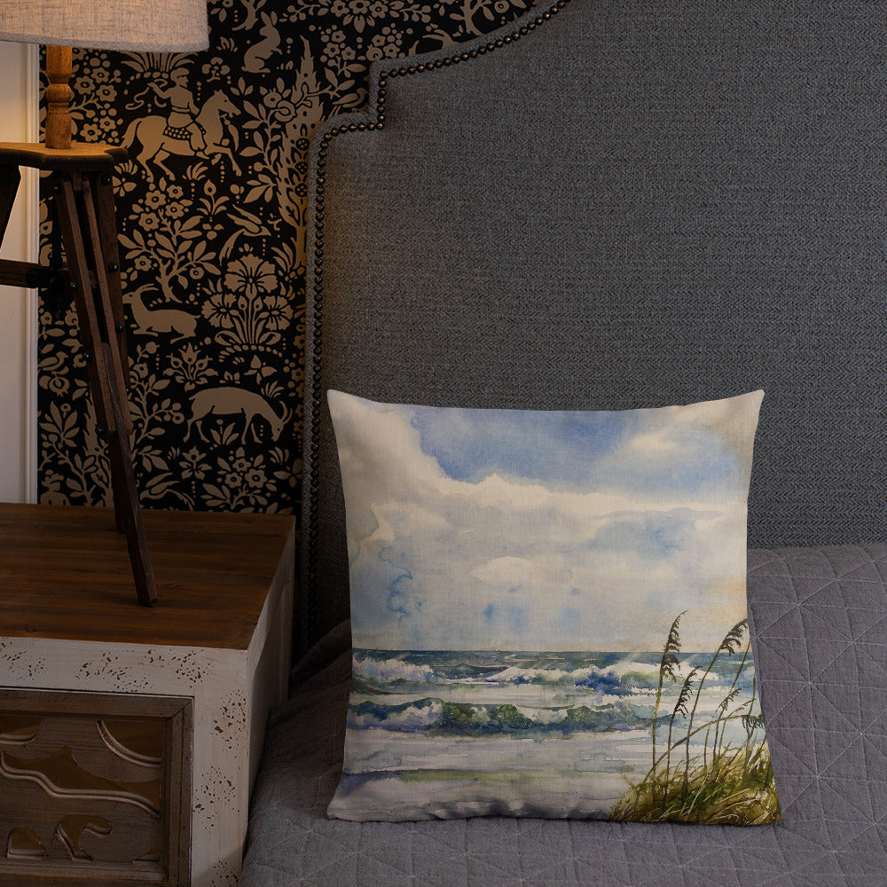 Outer Banks Fences & Waves double-sided Premium Pillow