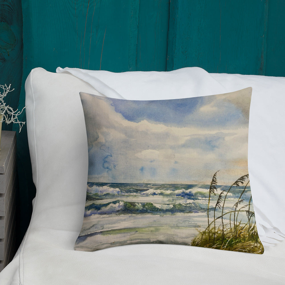 Outer Banks Fences & Waves double-sided Premium Pillow