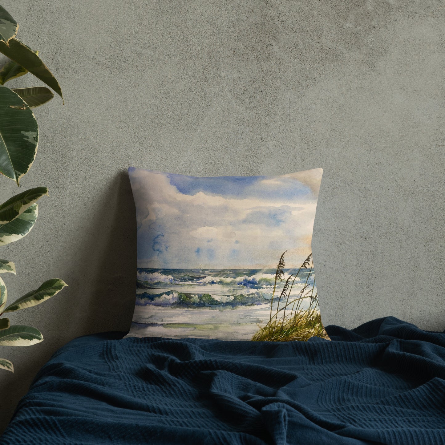 Outer Banks Fences & Waves double-sided Premium Pillow