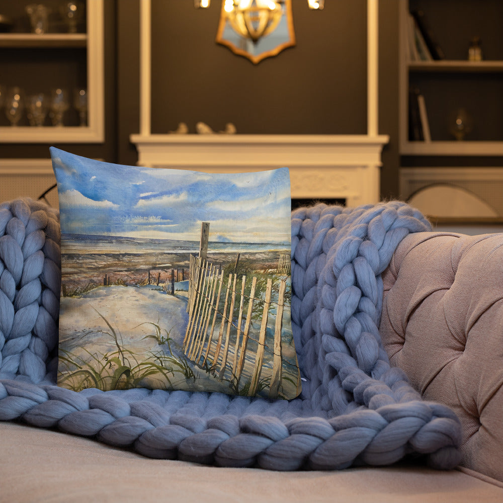 Outer Banks Fences & Waves double-sided Premium Pillow