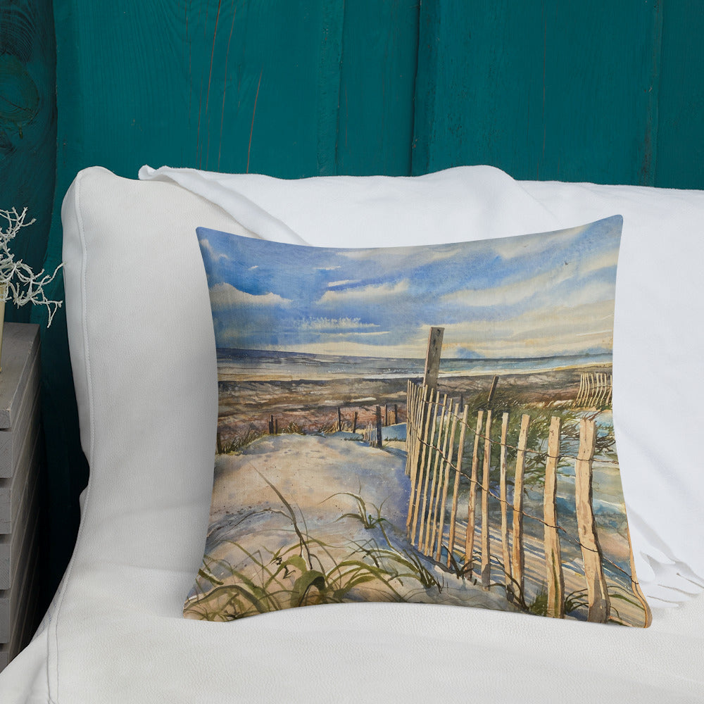 Outer Banks Fences & Waves double-sided Premium Pillow