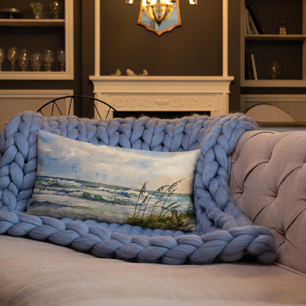 Outer Banks Fences & Waves double-sided Premium Pillow