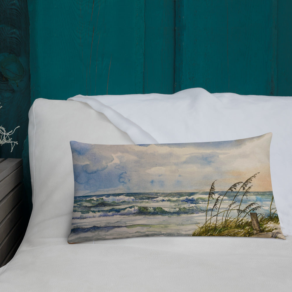 Outer Banks Fences & Waves double-sided Premium Pillow