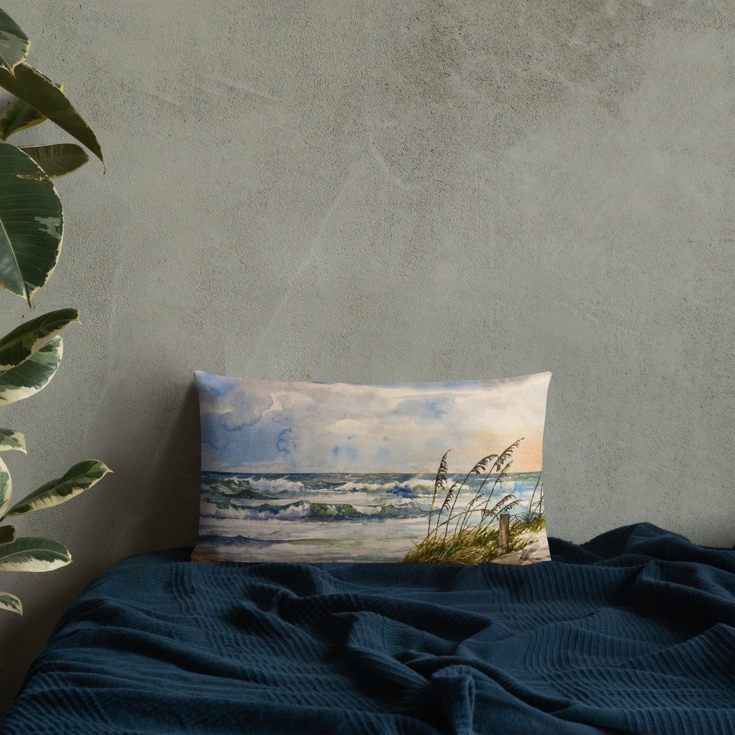 Outer Banks Fences & Waves double-sided Premium Pillow