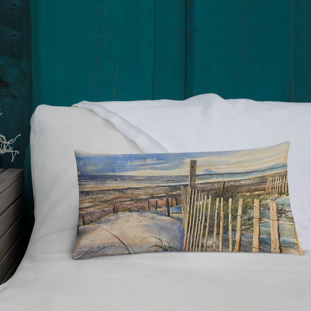 Outer Banks Fences & Waves double-sided Premium Pillow