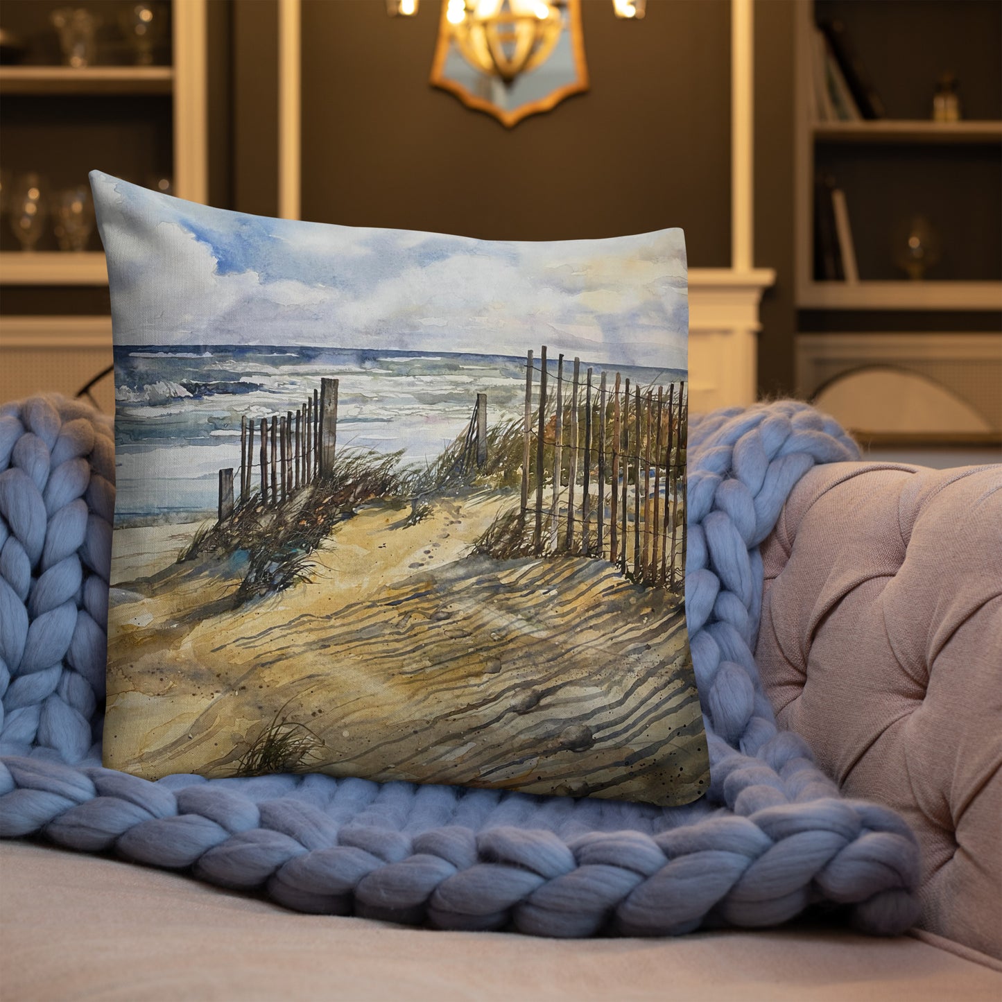 Hatteras Light  / Dunes  Premium Pillow