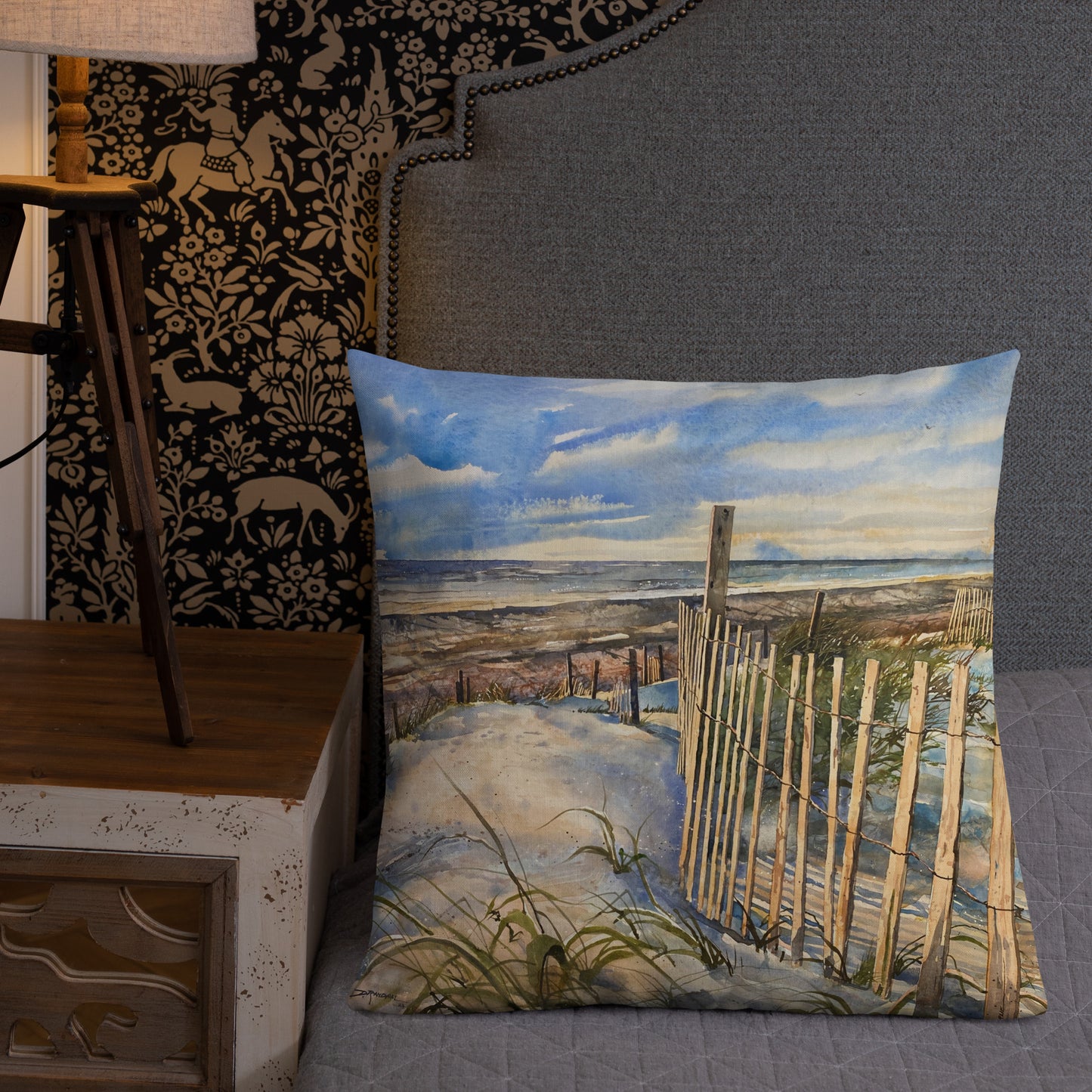 Outer Banks Fences & Waves double-sided Premium Pillow