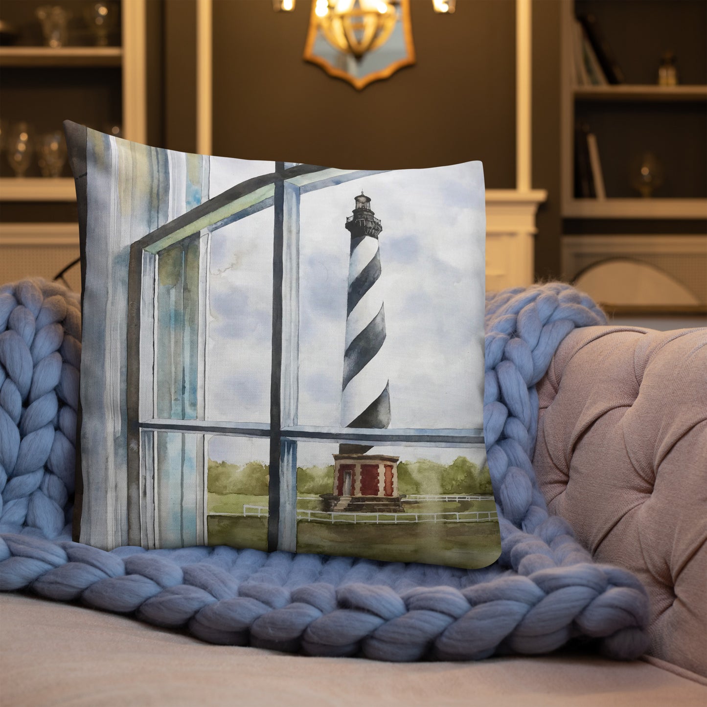 Hatteras Light  / Dunes  Premium Pillow