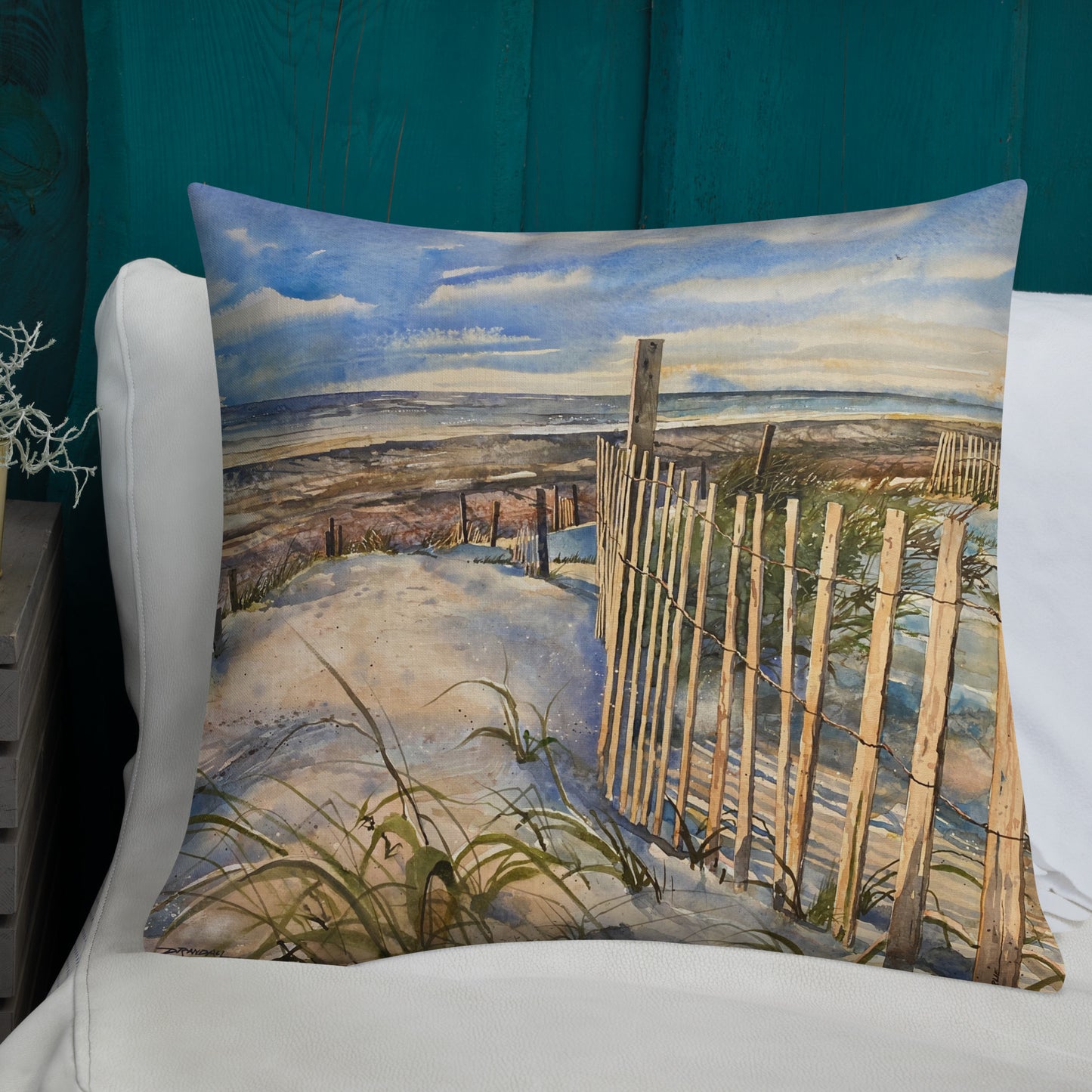 Outer Banks Fences & Waves double-sided Premium Pillow