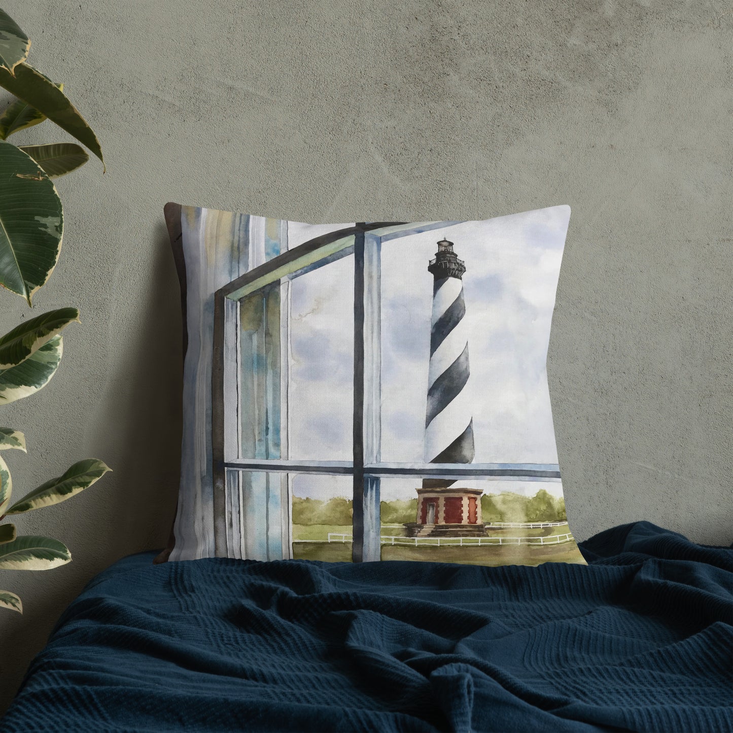 Hatteras Light  / Dunes  Premium Pillow