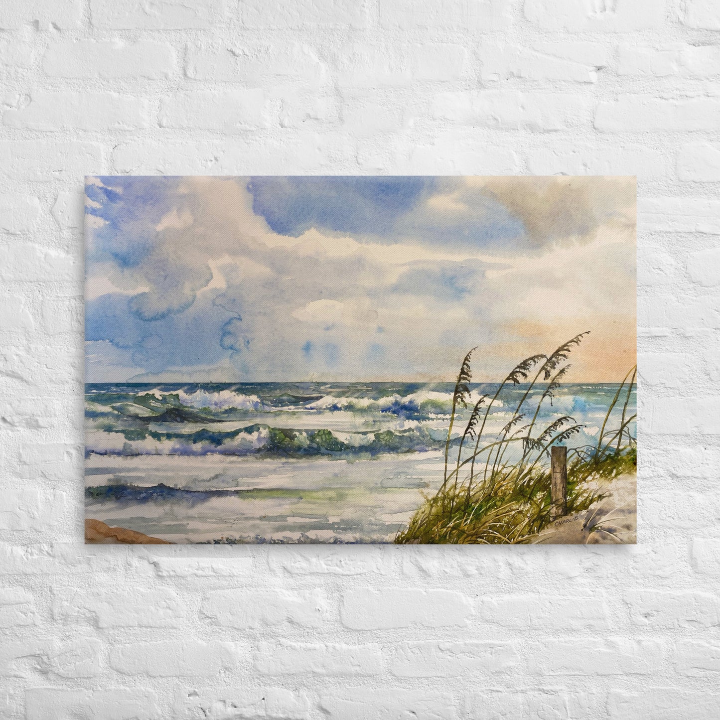 "High Tide" Canvas  Waves, NC Outer Banks