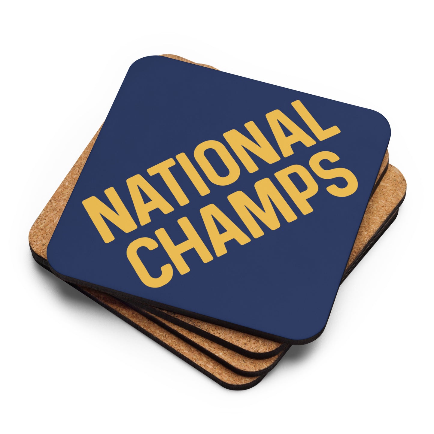 National Champs Cork-back coaster