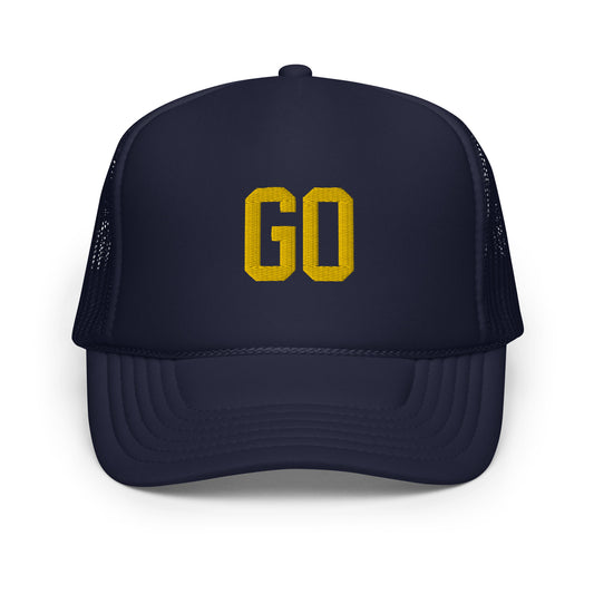 Michigan "GO" Foam trucker hat (see GO BLUE bundle below)