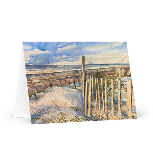 "Morning Walk" Greeting card Outer Banks