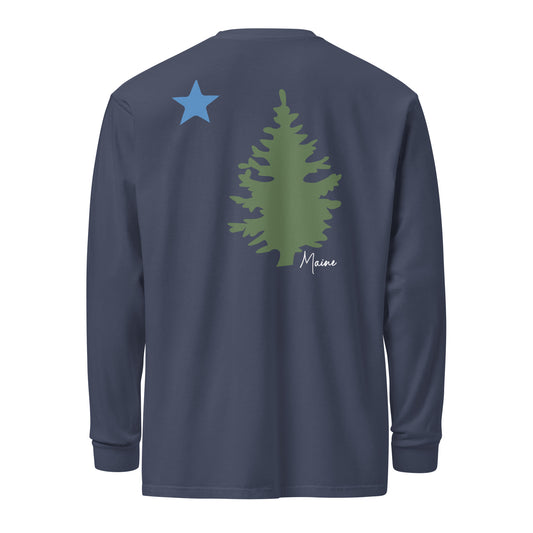 Maine Flag Garment-dyed heavyweight long-sleeve shirt