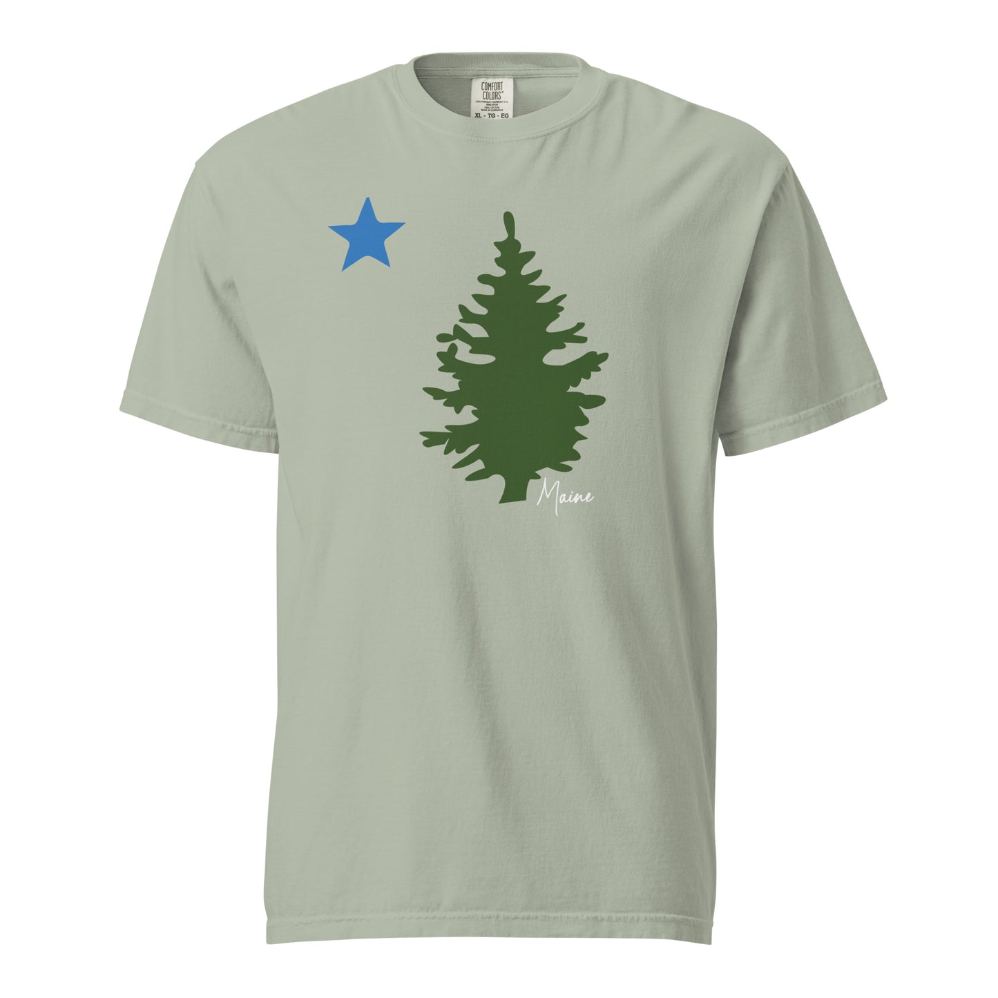 Maine Flag Unisex garment-dyed heavyweight t-shirt