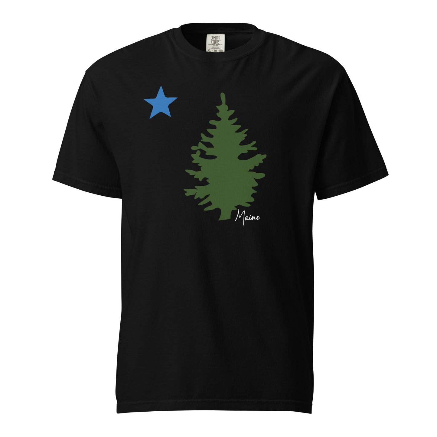 Maine Flag Unisex garment-dyed heavyweight t-shirt