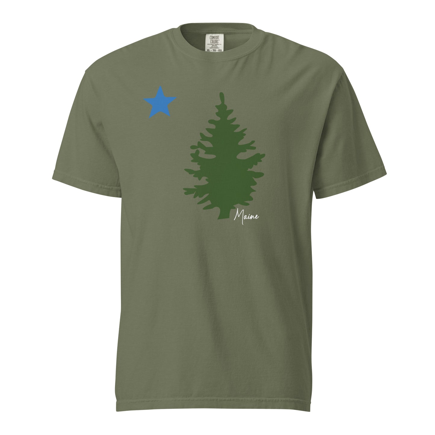 Maine Flag Unisex garment-dyed heavyweight t-shirt