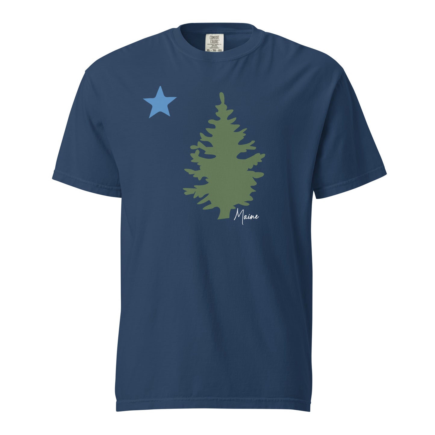 Maine Flag Unisex garment-dyed heavyweight t-shirt