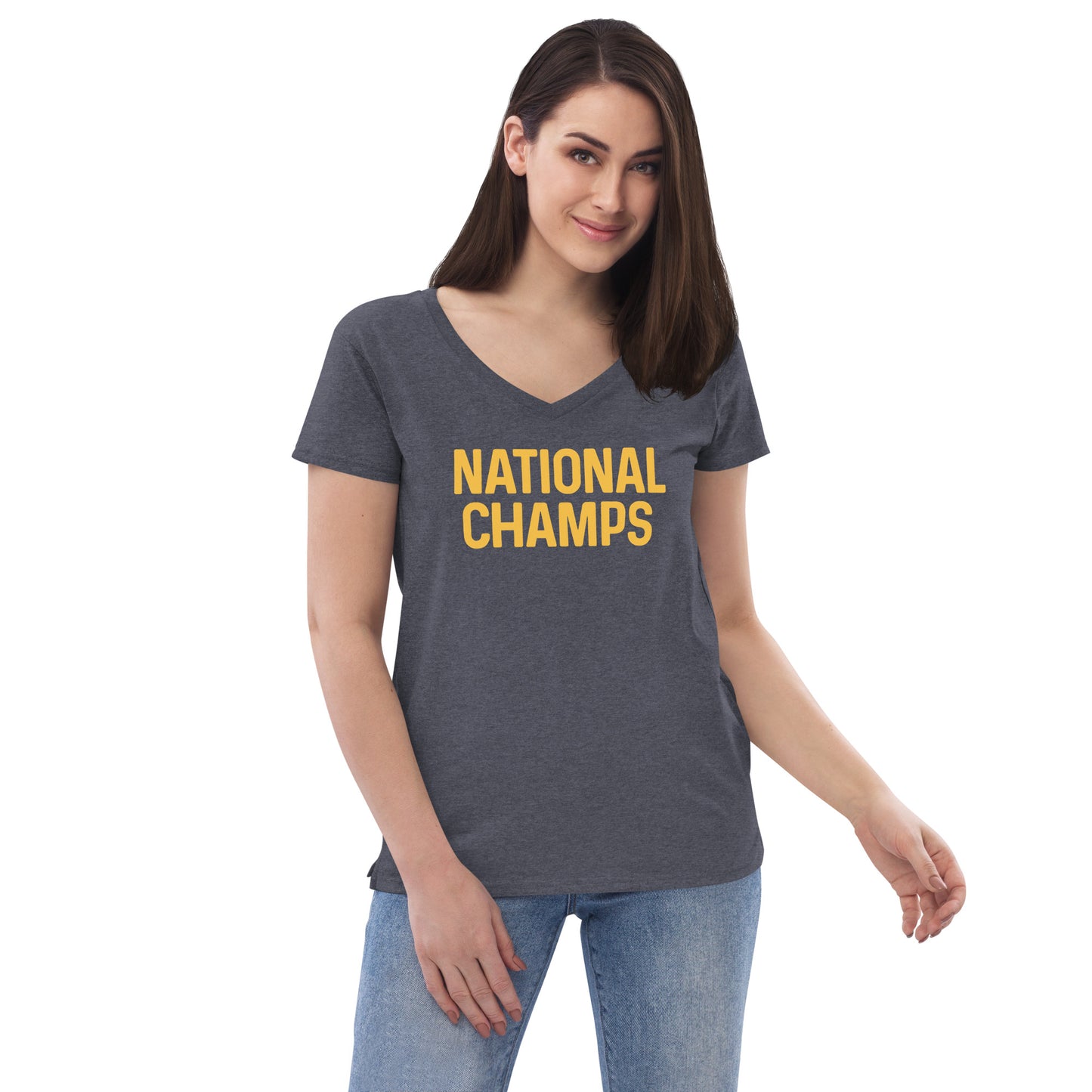 National Champs Women’s recycled v-neck t-shirt