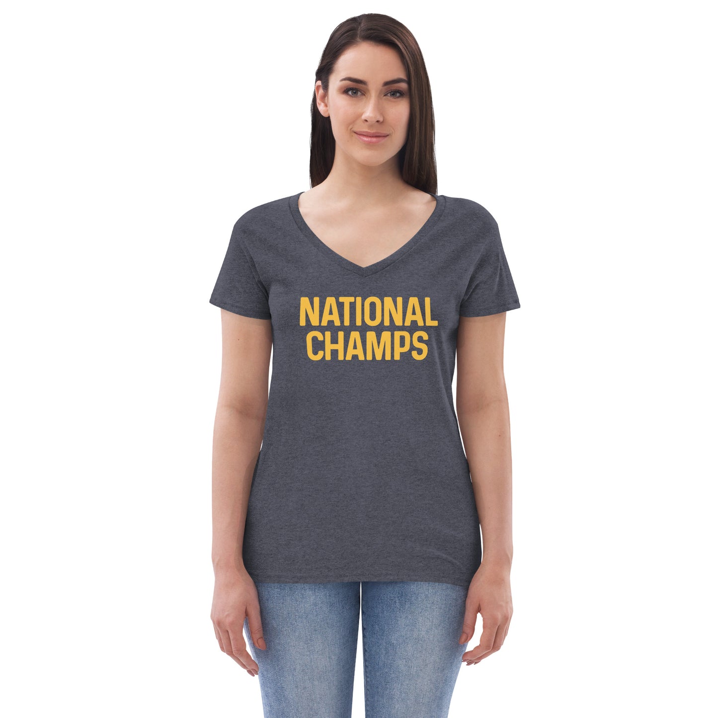 National Champs Women’s recycled v-neck t-shirt